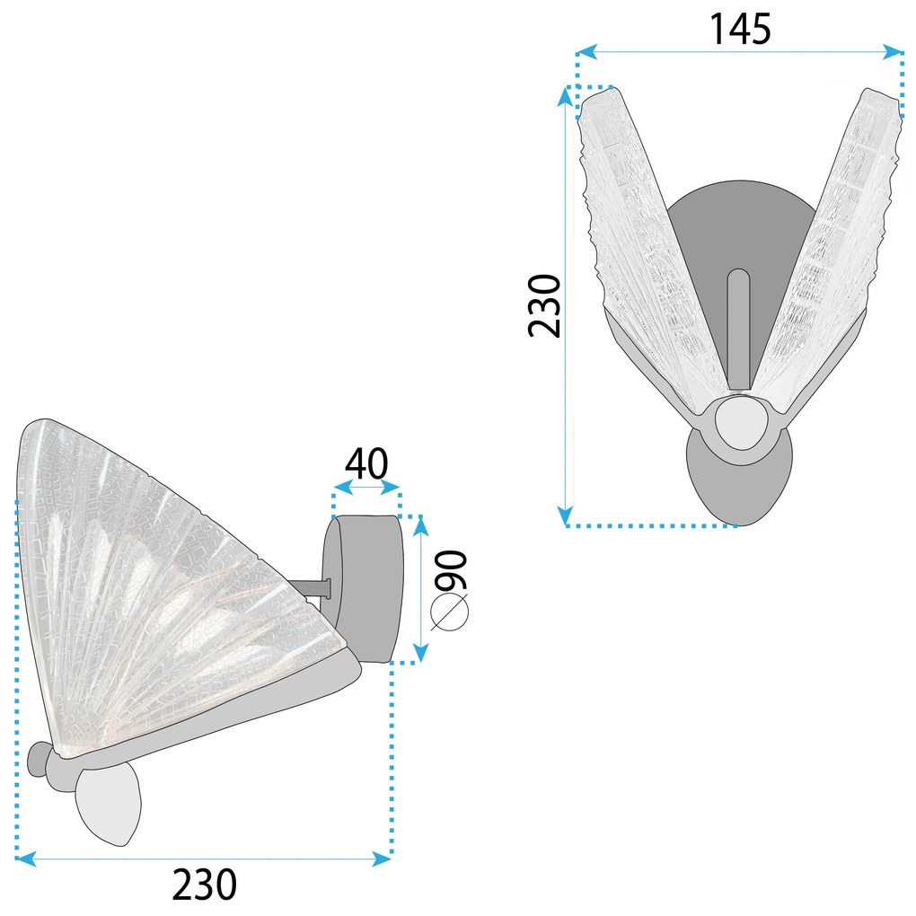 Toolight Toolight, LED nástenné svietidlo, 5W, 3000K, LHJ104-1W, svetlé ružové zlato, OSW-50042