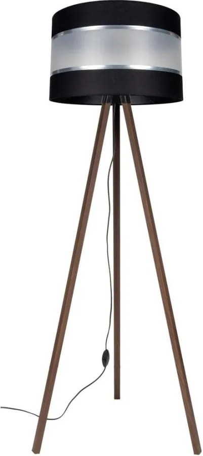 Stojacia lampa CORAL 1xE27/60W/230V hnedá/čierna/chróm