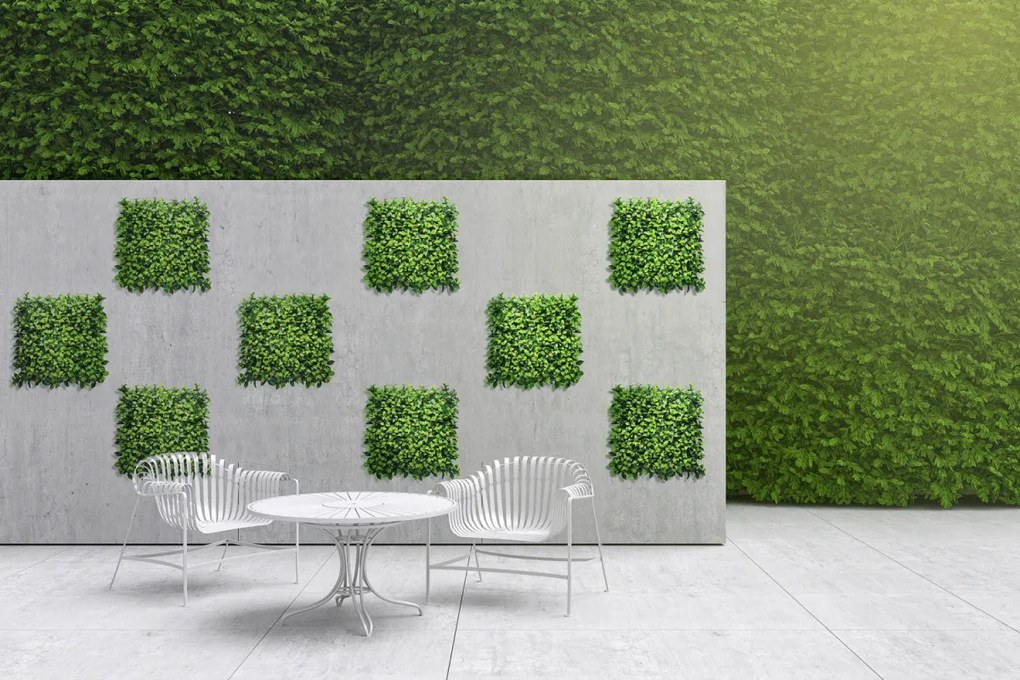 Europe Grass Umelý rastlinný panel FRESH LIGHT GREEN 50 x 50 cm - Panel 50x50
