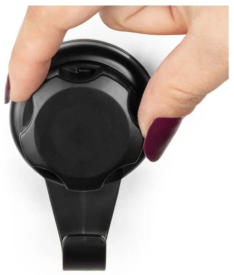 Čierne oceľové háčiky v súprave 2 ks bez vŕtania Bestlock – Compactor