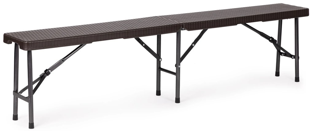 Cateringový stôl 180cm + 2 lavice, ratanový vzor