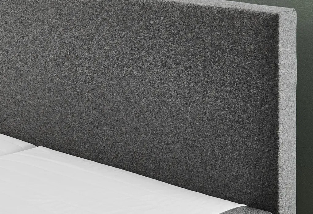 Posteľ boxspring Aston 180x200 cm, stredne šedá látka