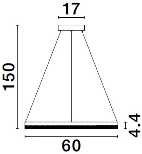 LED luster Adria 60 čierne