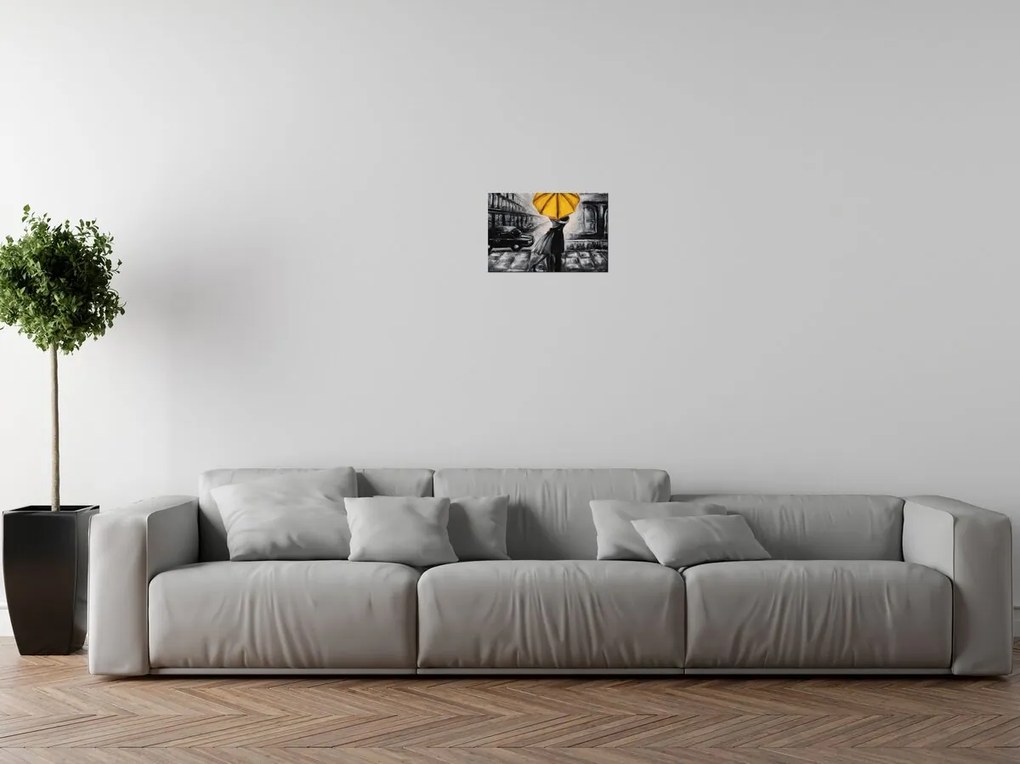 Gario Obraz na plátne Žltý bozk v daždi Rozmery: 90 x 60 cm