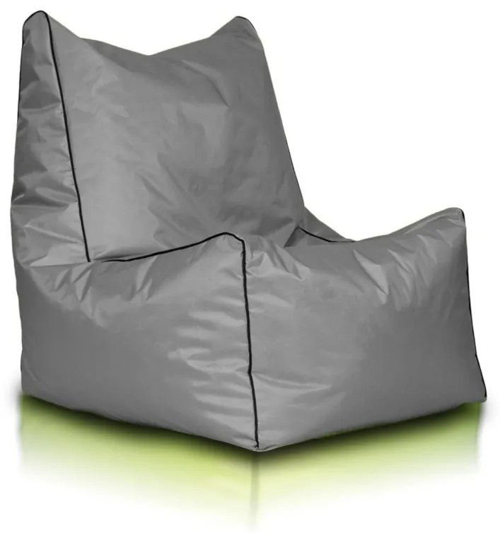 Sedací vak stolička nylonová sivá EMI