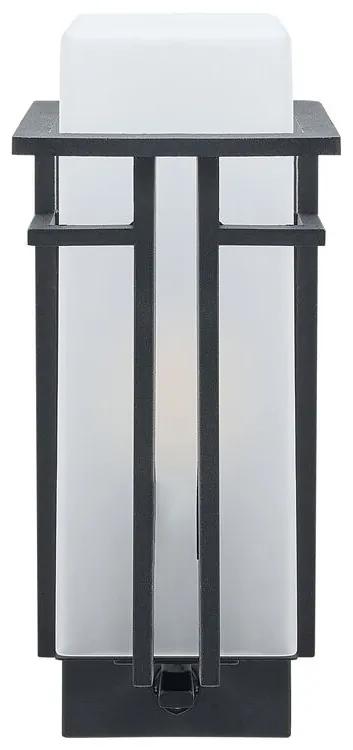 Vonkajšie nástenné svietidlo so senzorom pohybu čierne COWIE Beliani