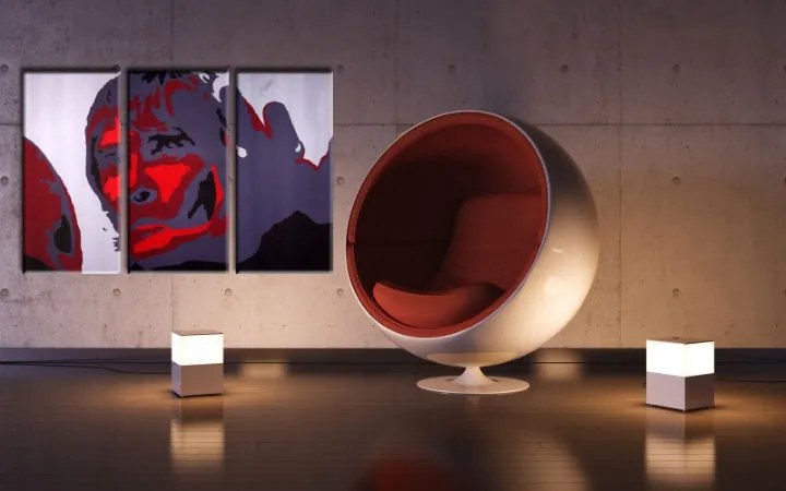 Ručne maľovaný POP Art obraz Ian Brown 3 dielny ib