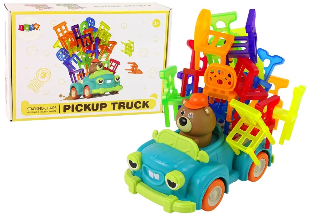 LEAN TOYS Arkádová hra - Padajúce stoličky s pohybujúcim sa autom