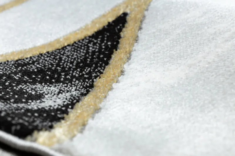 Kusový koberec Emerald 1015 black and gold kruh, 120x120 (priemer) kruh, čiernobiela, obývacia izba, Dywany Łuszczów