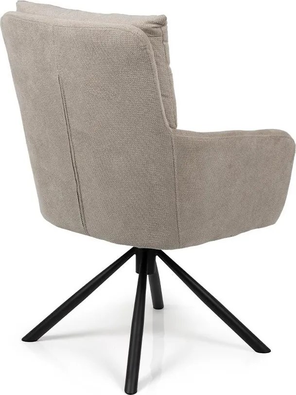 Set - 2 ks Otočná jedálenská stolička AVENBERG TESSA béžová