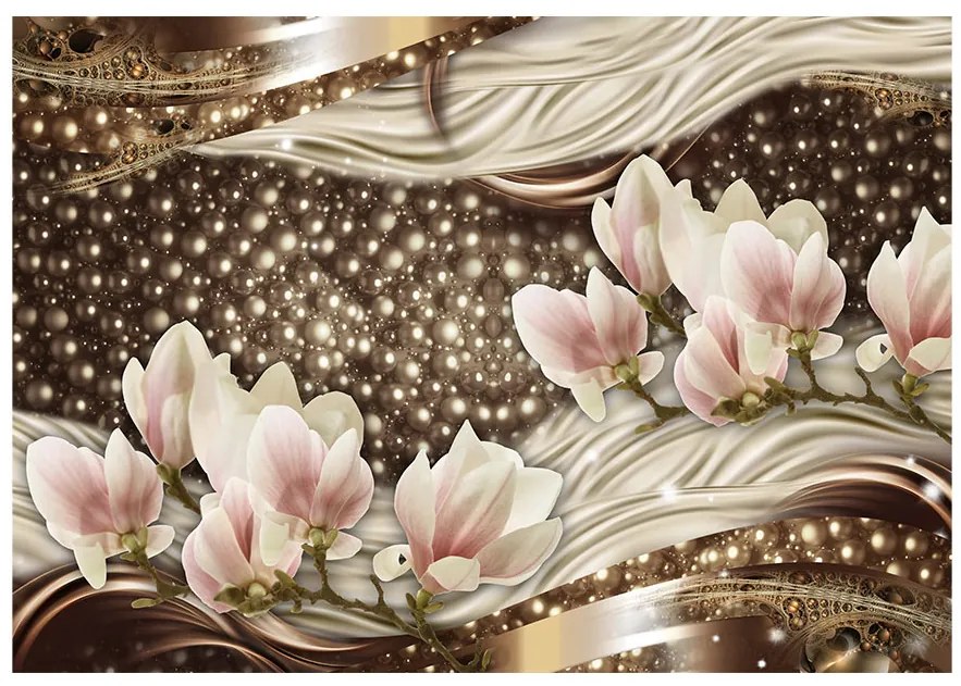 Artgeist Fototapeta - Pearls and Magnolias Veľkosť: 150x105, Verzia: Premium