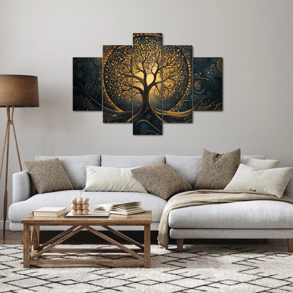 Obraz – Strom so zlatou aurou (150x105 cm)