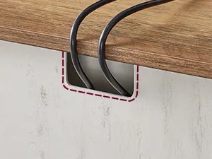 Kuchynská skrinka Vasagle Pigo 80 cm biela/hnedá
