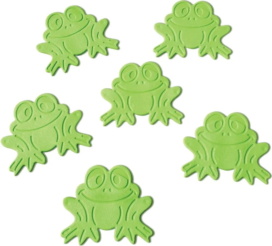 Detské protišmykové podložky v súprave 6 ks do vane 9x8 cm Grenouilles – Spirella