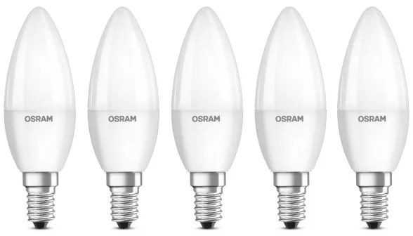 SADA 5x LED Žiarovka BASE B40 E14/4,9W/230V 2700K - Osram