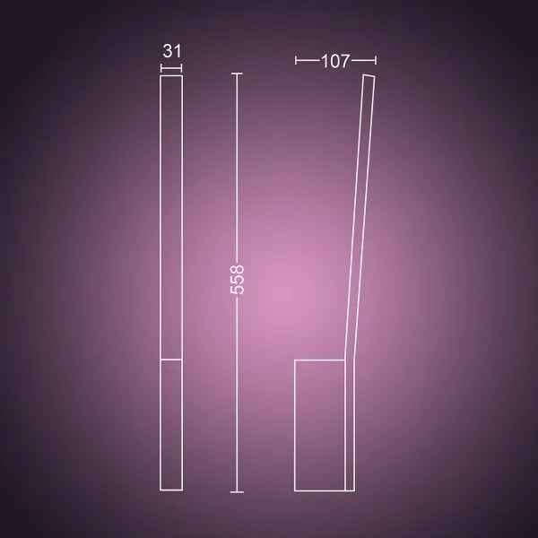 Philips 40902/30/P9 - LED RGBW Nástenné svietidlo Hue LIANE 1xLED/12W/230V