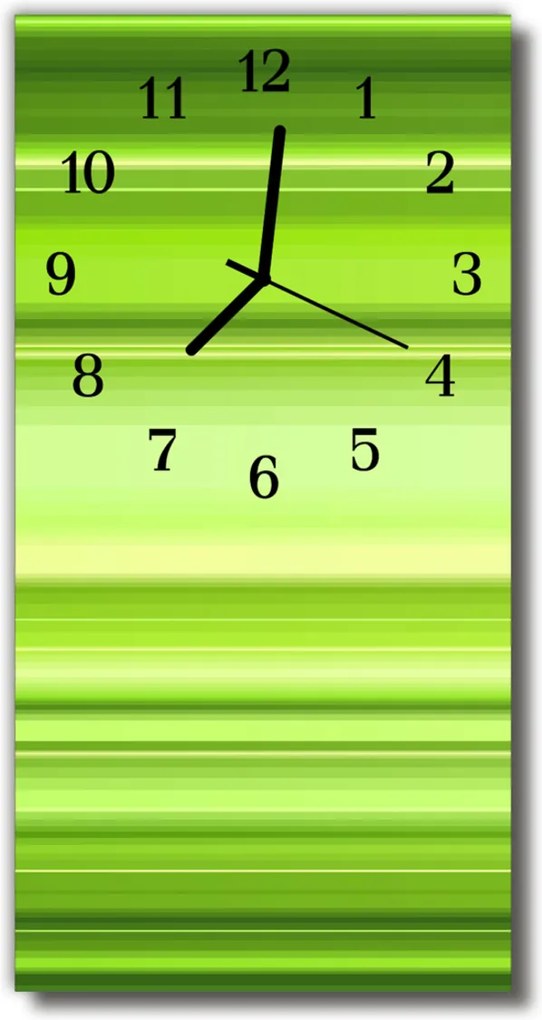 Sklenené hodiny vertikálne  Umelecký vzor graficky zelený