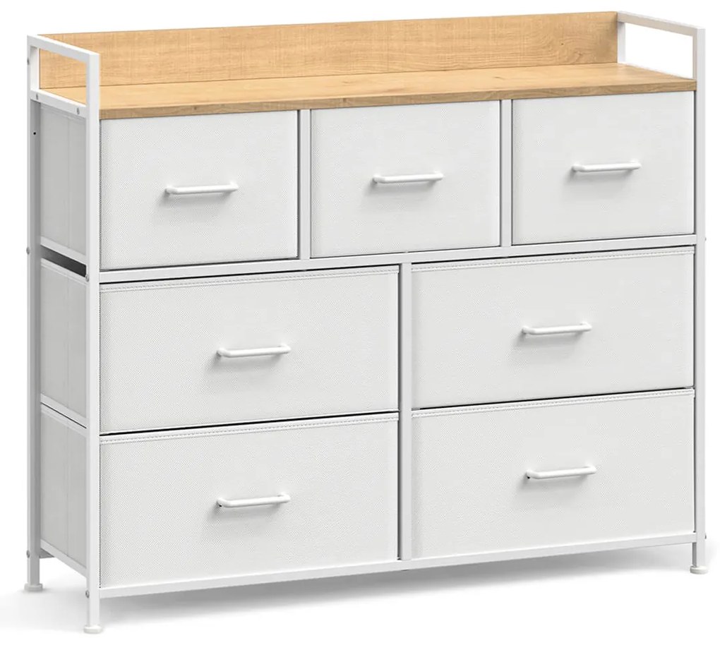 Komoda so zásuvkovými boxmi FLEXIRO 98x85 cm, dub/biela