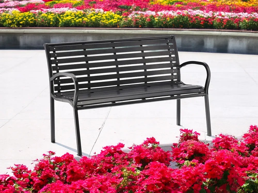 CH Záhradná lavička Trusty - čierna