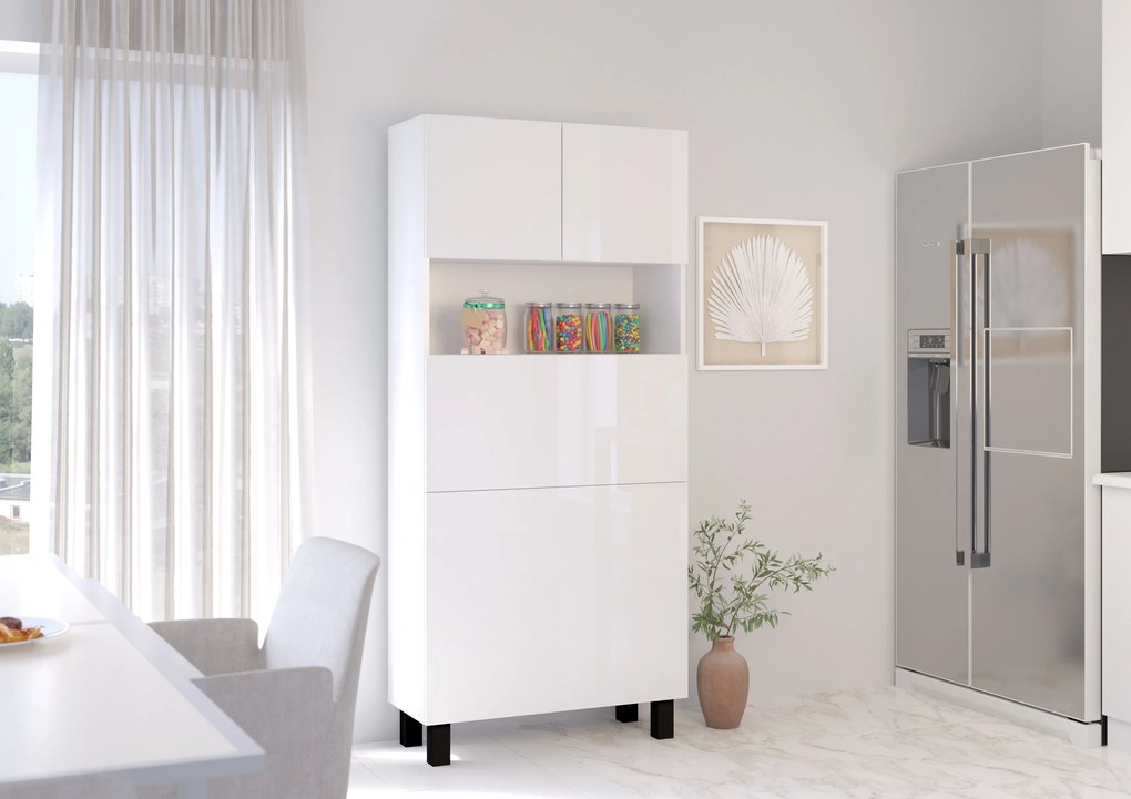PC stolík Home (biela lesklá). Akcia -22%. Vlastná spoľahlivá doprava až k Vám domov. 1124933