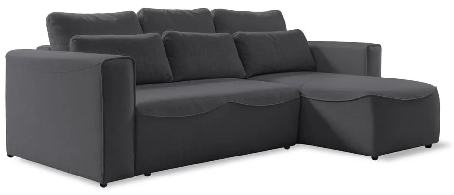 Tmavosivá rozkladacia rohová pohovka (variabilná) Homely Tommy – Miuform