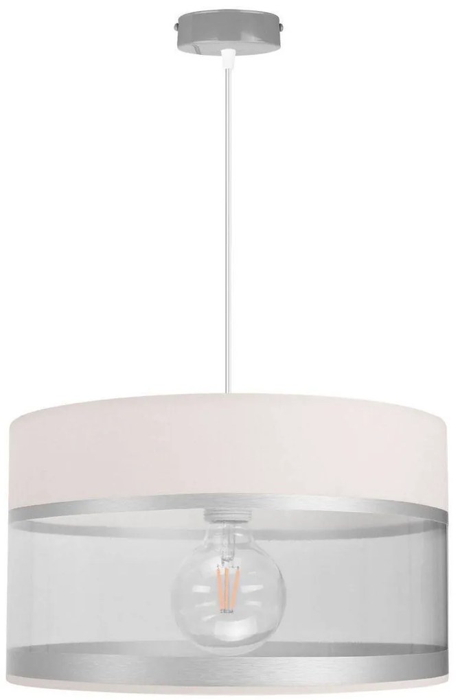 Závesné svietidlo Elegance, 1x textilné tienidlo (výber z 5 farieb - kombinácia 2 farieb), (výber z 3 farieb konštrukcie), (fi 35cm)