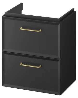 Cersanit S1021-006-Závesná kúpeľňová skrinka pod umývadlo MILLE SLIM 50x35 cm čierna