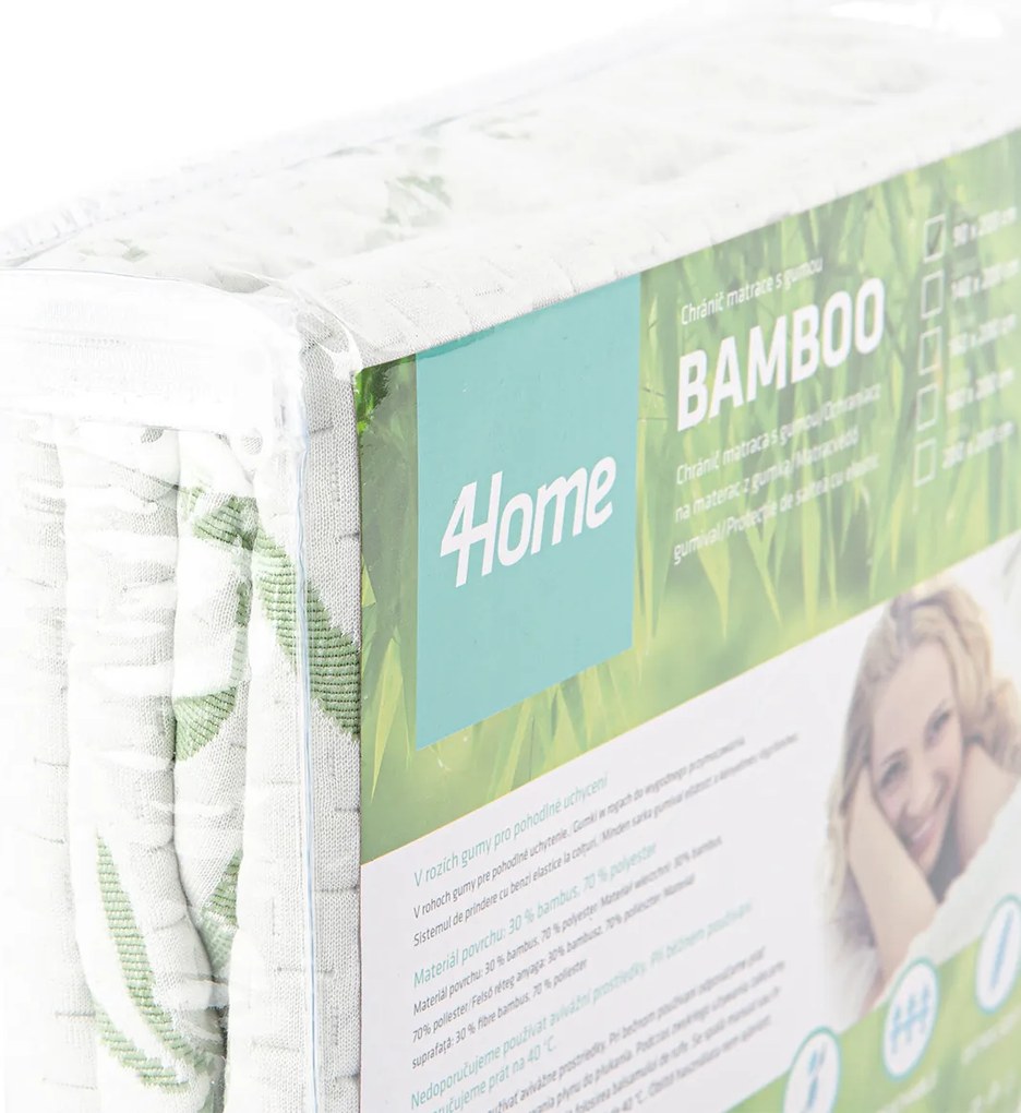 4Home Bamboo Chránič matraca s lemom, 90 x 200 cm + 30 cm, 90 x 200 cm