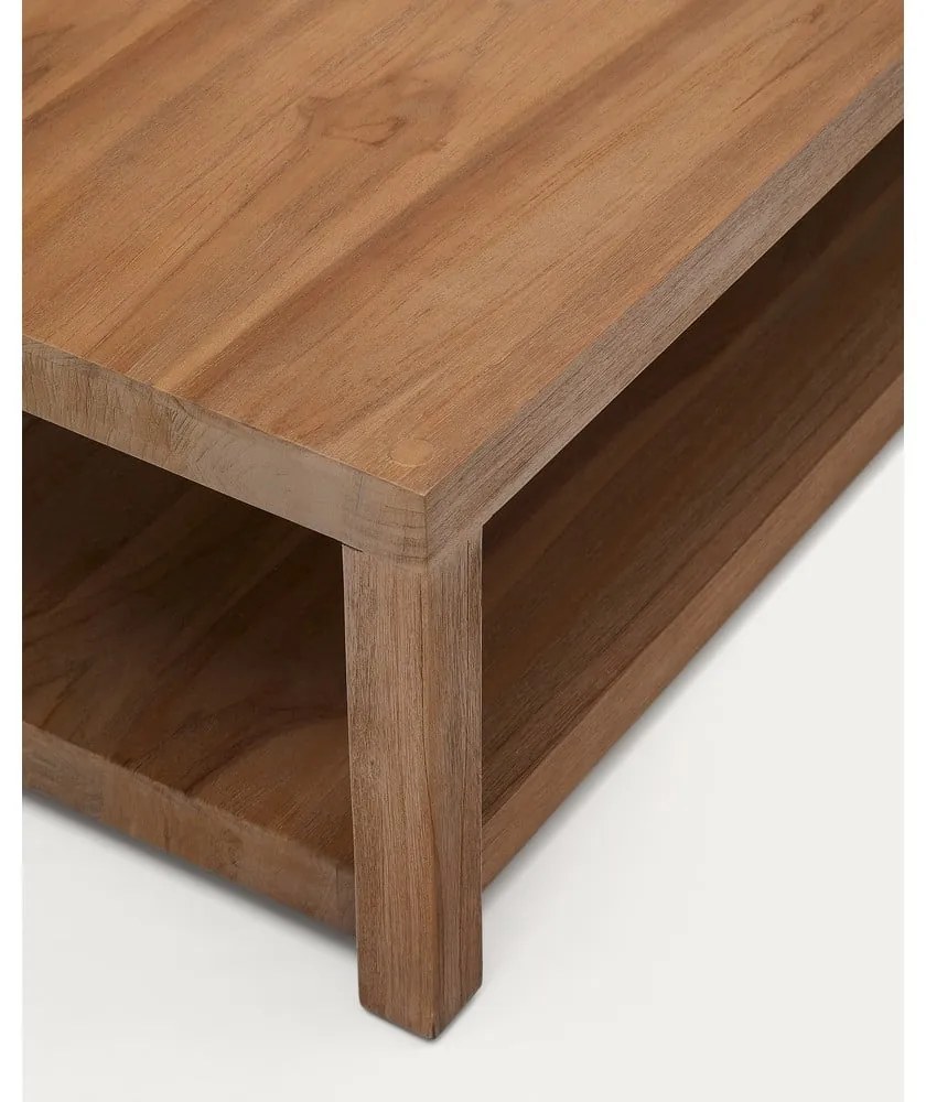 Konferenčný stolík z tíkového dreva v prírodnej farbe 90x90 cm Sashi – Kave Home