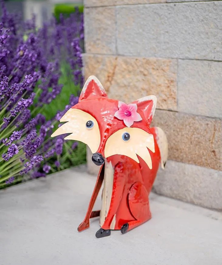 Dekorácia MagicHome Mecco, Líška, plech, kývajúca, 24x11,5x26,5 cm