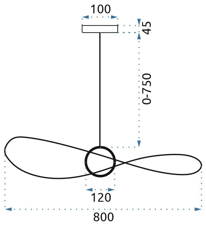 Toolight - LED stropné lamelové svietidlo 80cm APP210-3CPR, čierna, OSW-08476