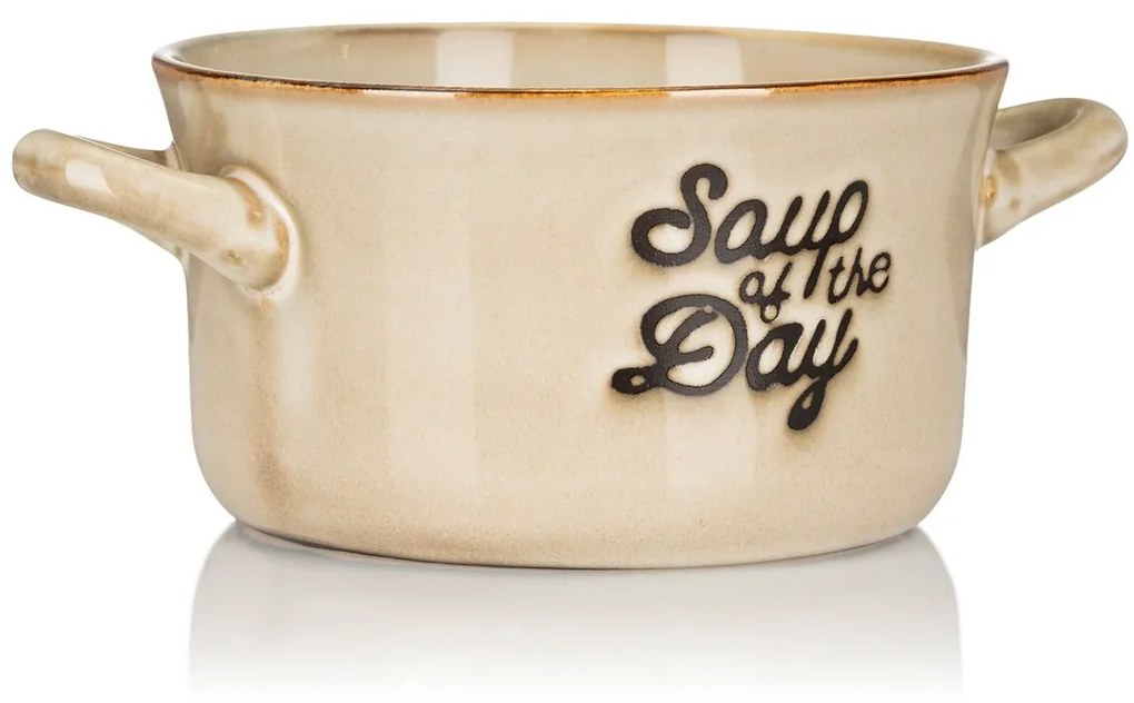 Kameninová miska na polievku Soup 500 ml béžová