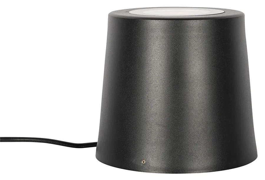 Moderné záhradné bodové svetlo čierne okrúhle IP65 AR111 - Lennard