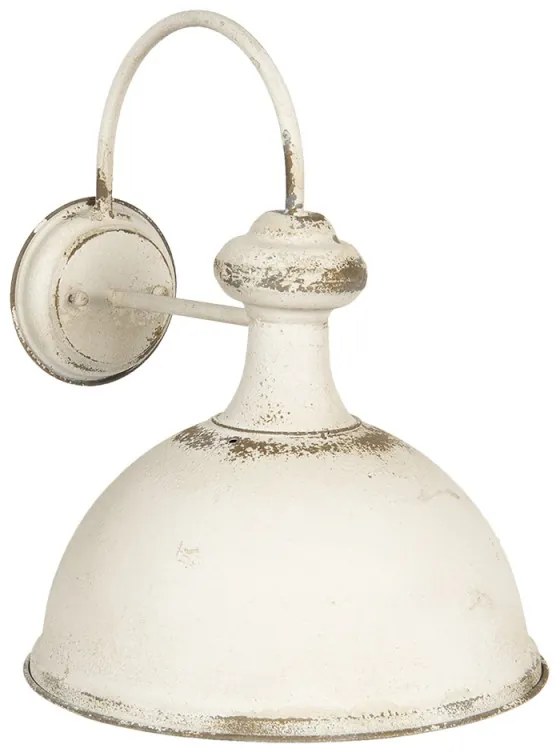 Biele rustikál nástenné svietidlo Ø34