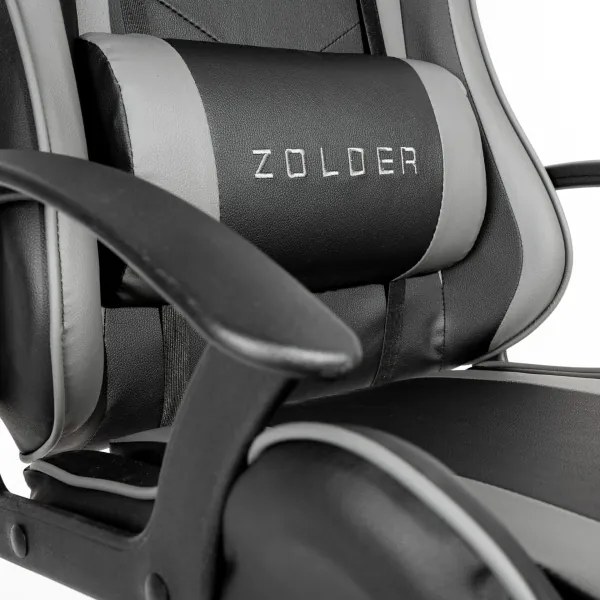 Herná stolička VARR Zolder čierna/šedá