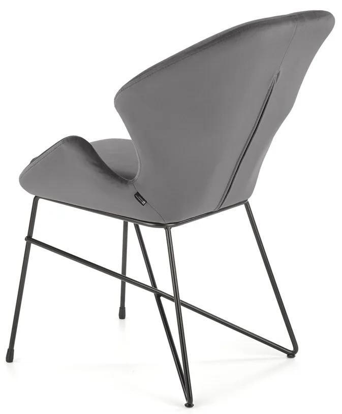 Jedálenská stolička K458 - sivá / čierna