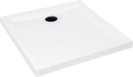 Novoterm Štvorcový sprchový kút NV-Tomar 80x80 čierna/grafit + SLIM vanička biela