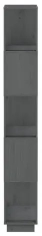 vidaXL Knižnica/deliaca stena sivá 80x25x163,5 cm masívna borovica-