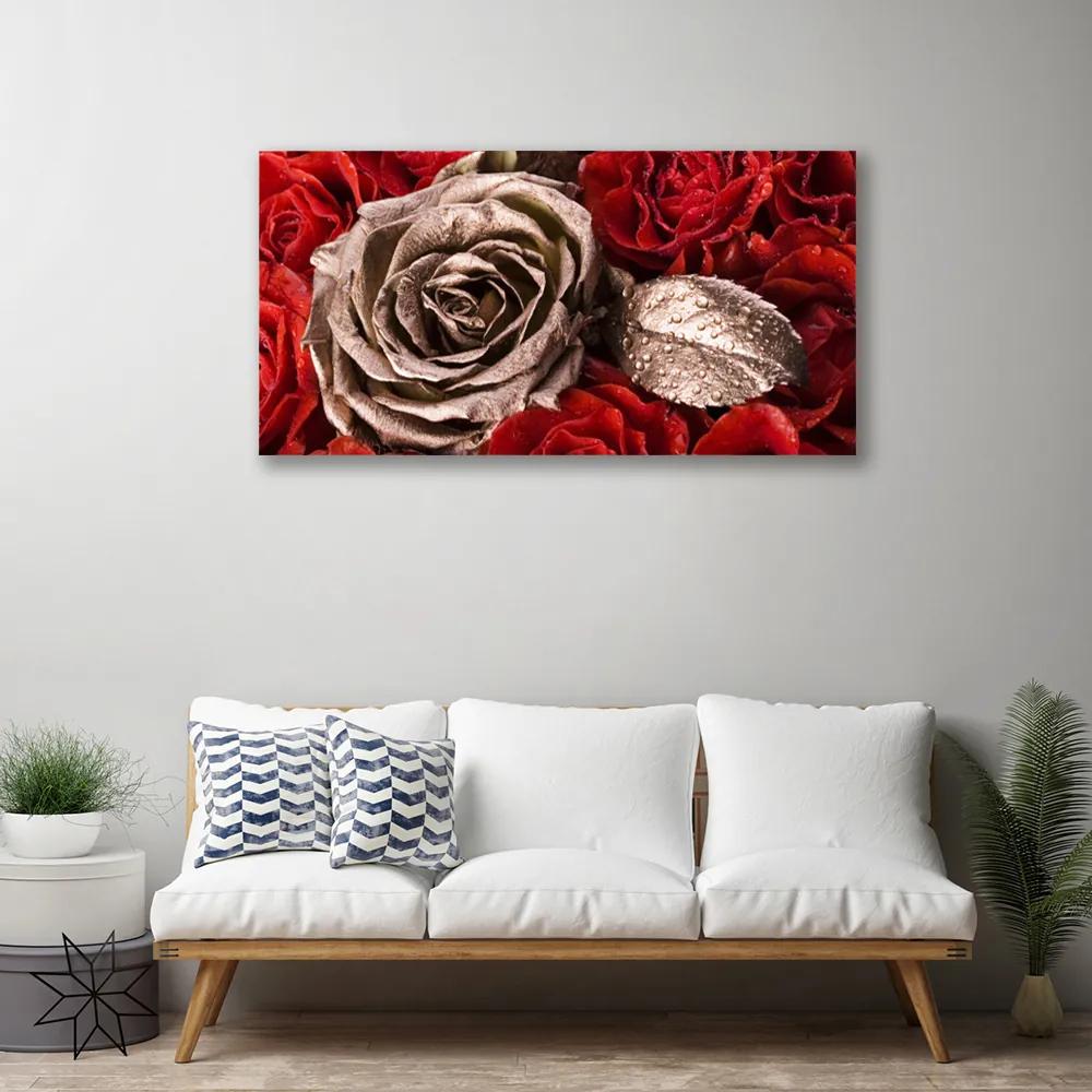 Obraz na plátne Ruže kvety 120x60 cm