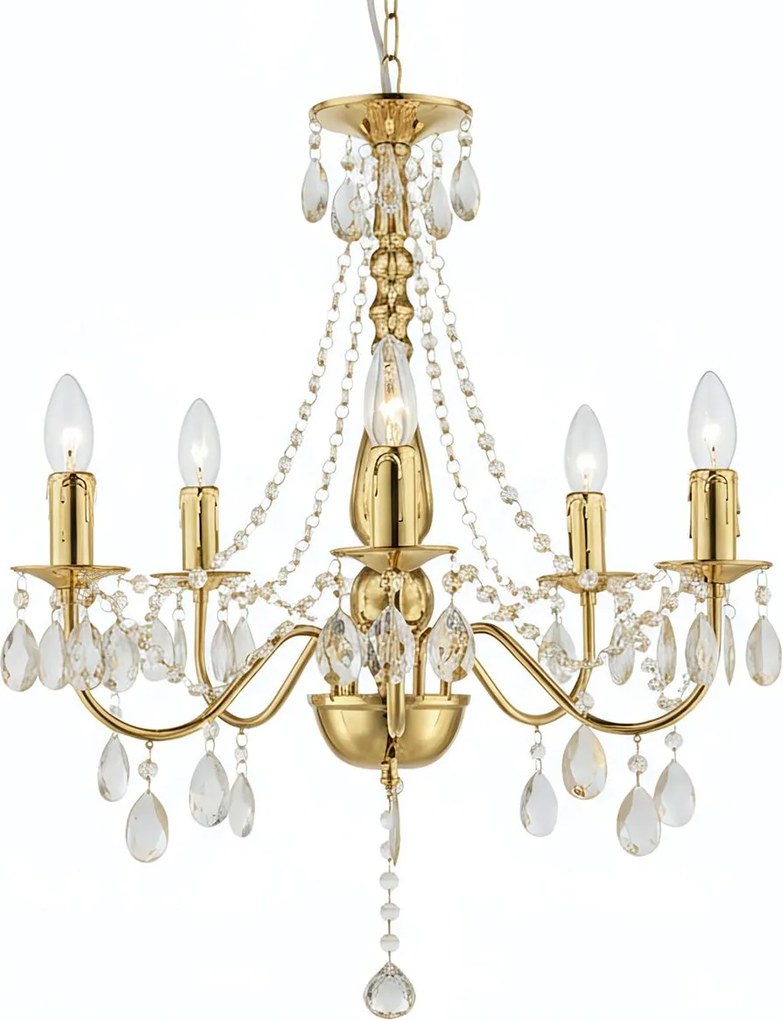 Toolight Toolight, stropné svietidlo 5xE14, EBT015-5CP, zlatá, OSW-01230