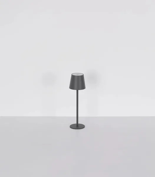 Globo 58488G-LED stmievateľná dotyková nabíjateľná vonkajšia stolná lampa VANNIE 3W/5V IP54 1800mAh sivá