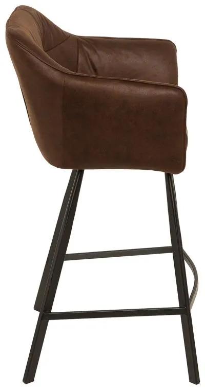 Dizajnová barová stolička Giuliana, antik hnedá