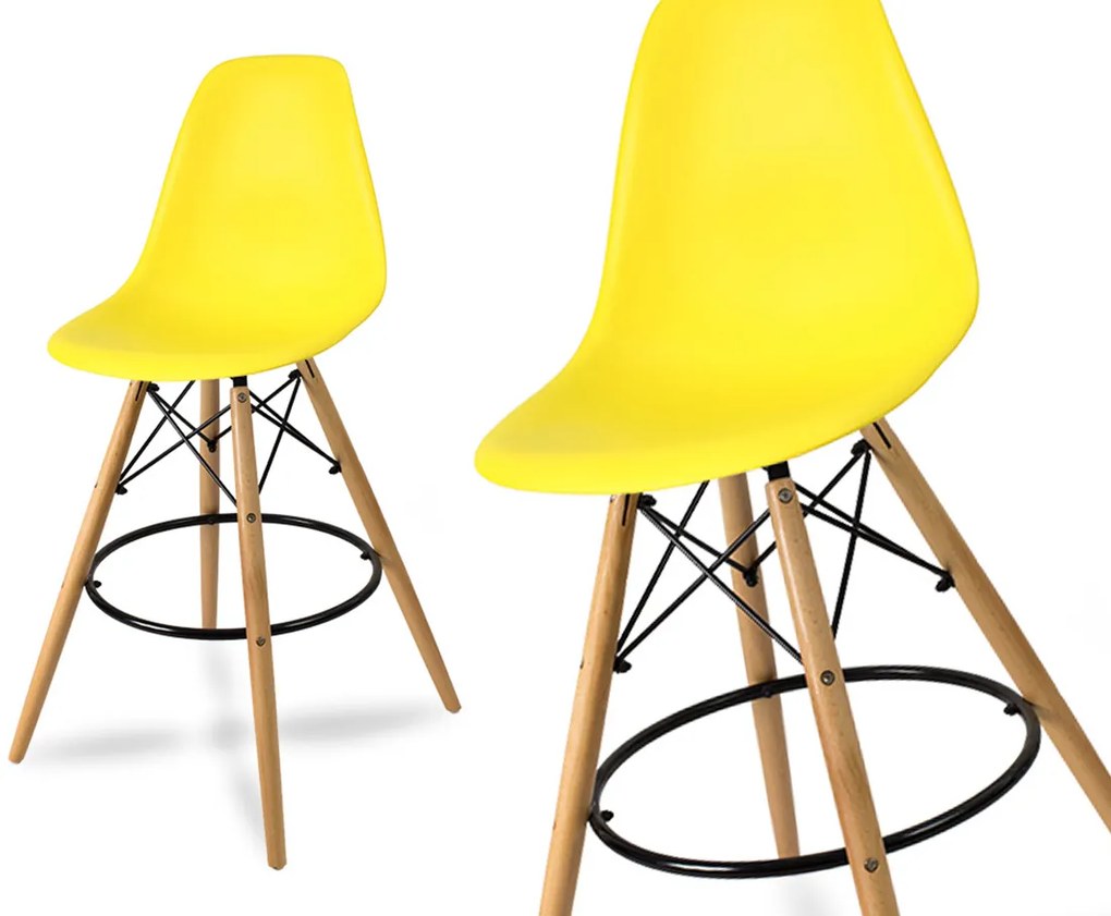 Dekorstudio Dizajnová barová stolička ENZO žltá