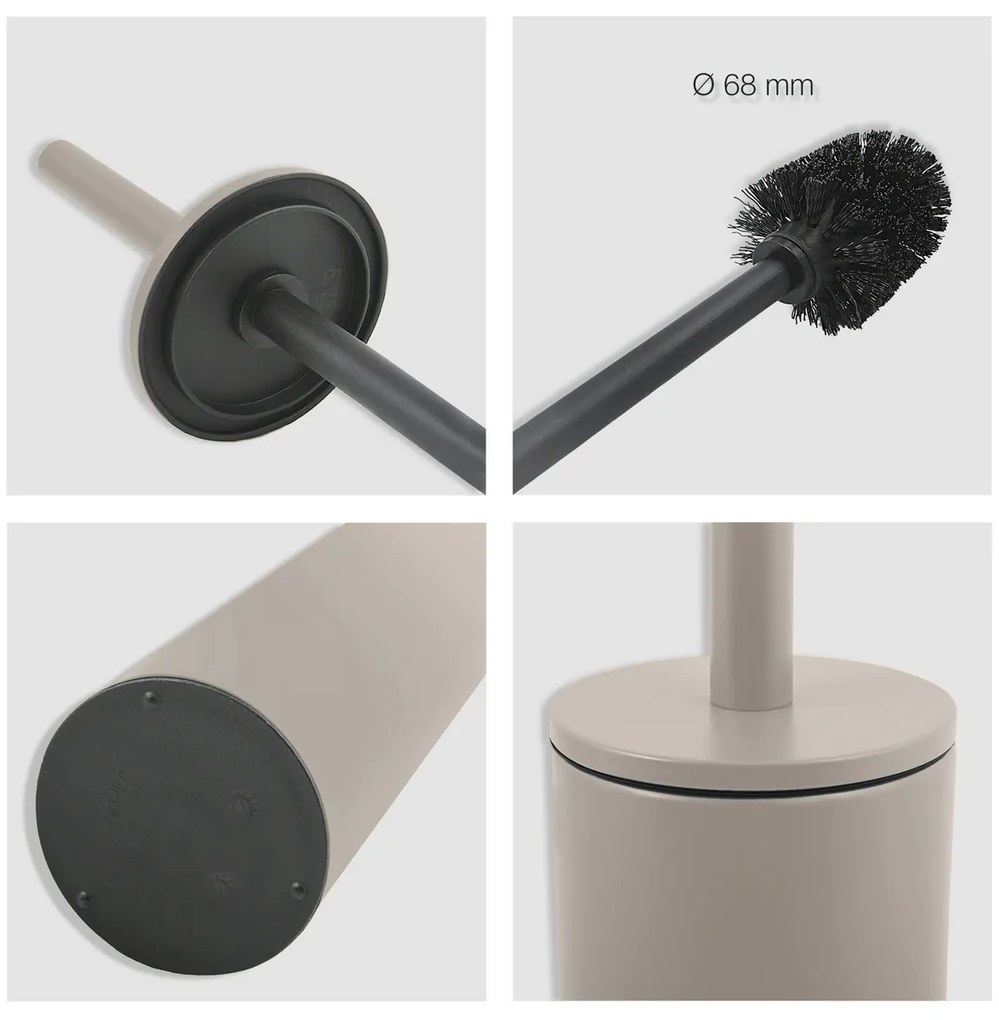 Spirella WC kefa Akira, matná sivohnedá