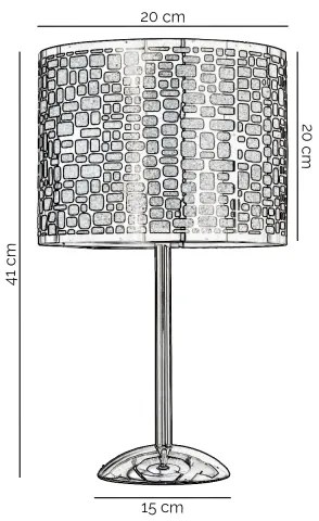 ONLI - Stolná lampa BRUCE 1xE27/15W/230V 40 cm matný chróm