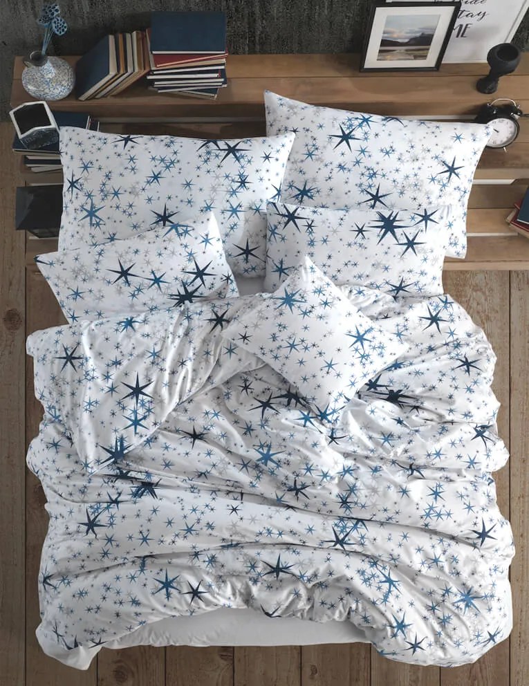 Bavlnená obliečka Stars Modrá