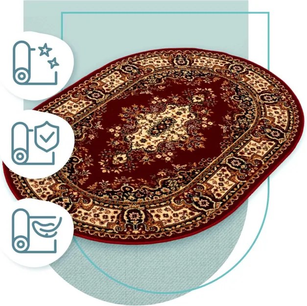 Koberec Agnella Standard Fatima bordový ovál