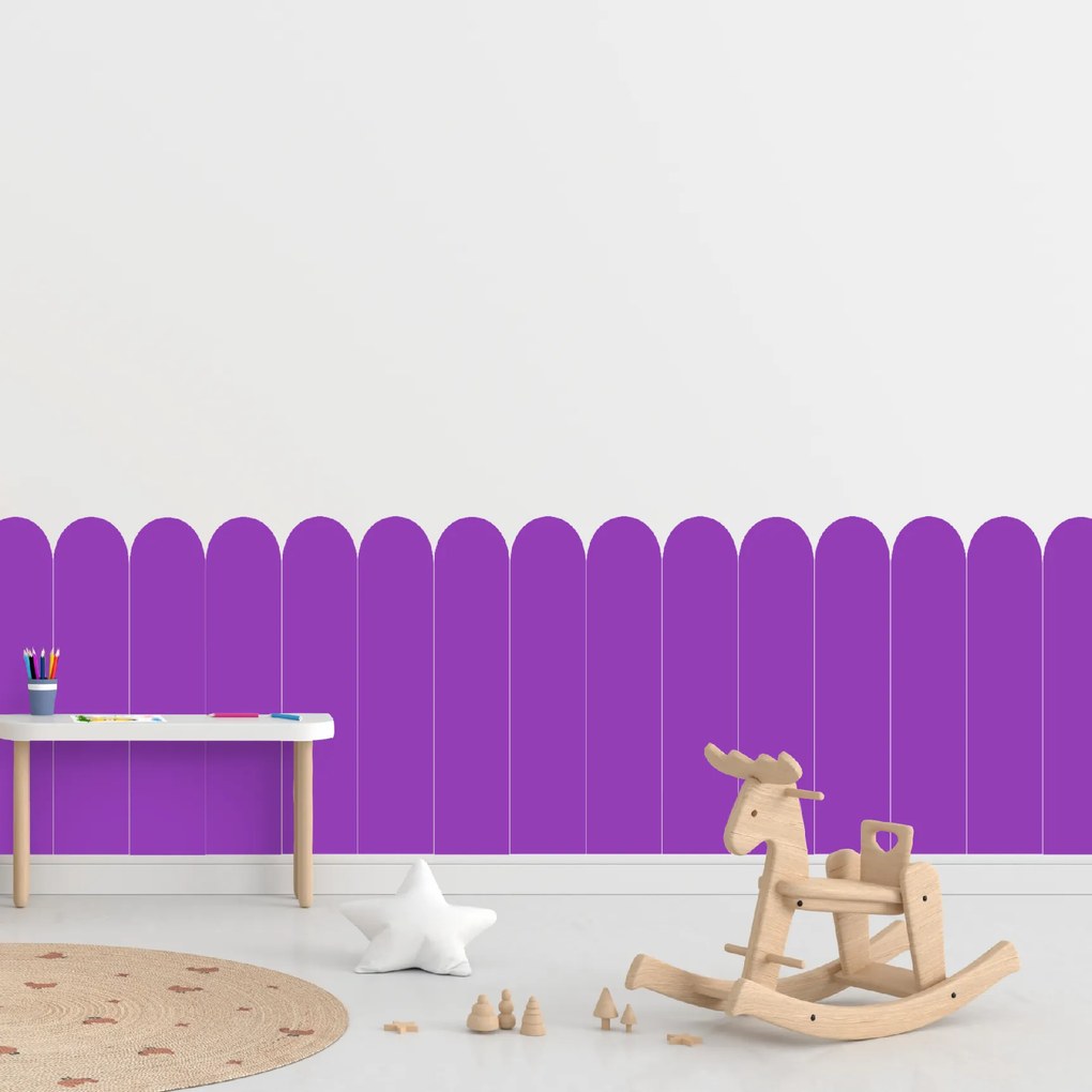 60x100cm Oblúk - Fialová farba - textilná nálepka na stenu Farba: Tmavá, Veľkosť: 80 cm