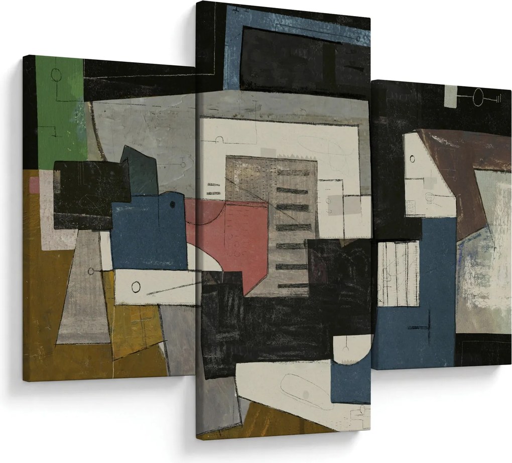 Obraz - Abstrakcia, kubizmus (90x60 cm)