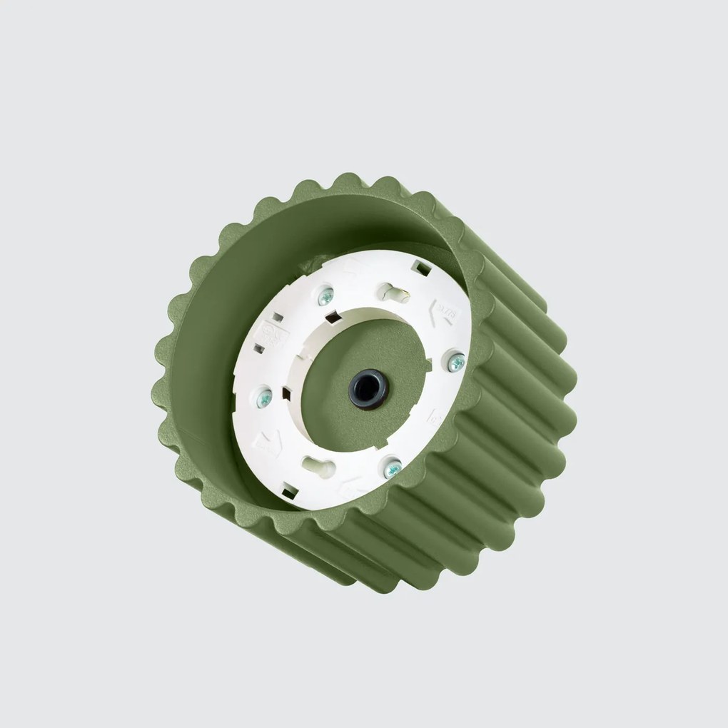 Stropné svietidlo Aura, 1x olivovo zelené hliníkové tienidlo, (6 cm)